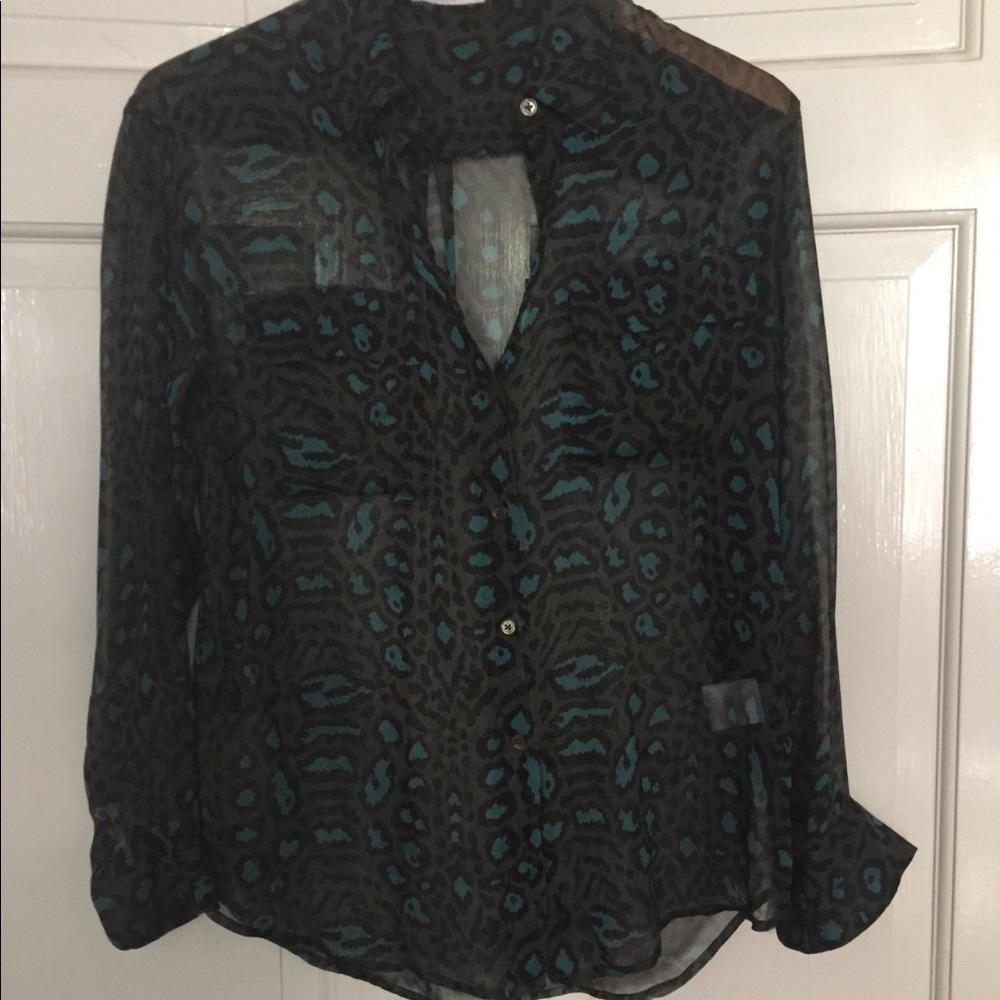 Equipment silk button-down blouse